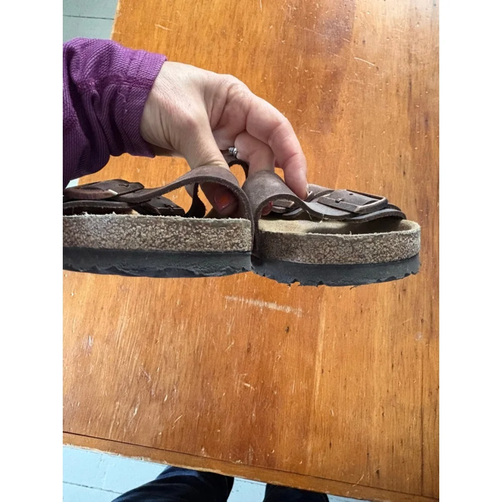 Birkenstock Brown Leather Arizona Sandals size 41/ women's 10/ men's 9